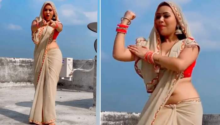 Video: સાડી પહેરીને 'ભાભીજી'એ હરિયાણવી ગીત પર લગાવ્યા ખુબ ઠુમકા, જોનારાને પરસેવો છૂટી ગયો