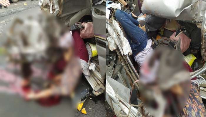 Kheda Accident: ટ્રક સાથે અથડાતા કારનો કચ્ચરઘાણ, ત્રણ મહિલાના મોત અને 7 ને ઈજા