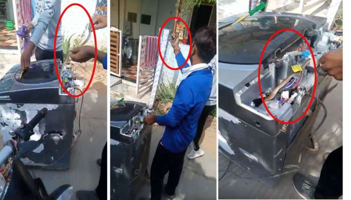 Shocking!! મહિલાએ કપડા ધોવા વોશિંગ મશીન ખોલ્યુ તો અંદર સાપોનો ગુચ્છો ફરતો દેખાયો