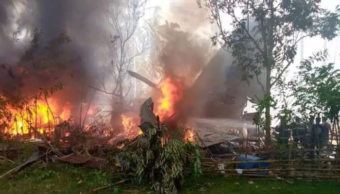 Philippine Plane Crash: ફિલીપાઇનમાં સેનાનું વિમાન થયું ક્રેશ, 40 લોકોને બચાવ્યા