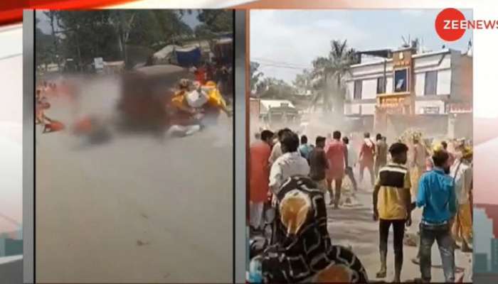 VIDEO: દશેરાની ઝાંખી ચાલી રહી હતી, પૂર ઝડપે આવી રહેલી કારે 20 લોકોને કચડી નાખ્યા