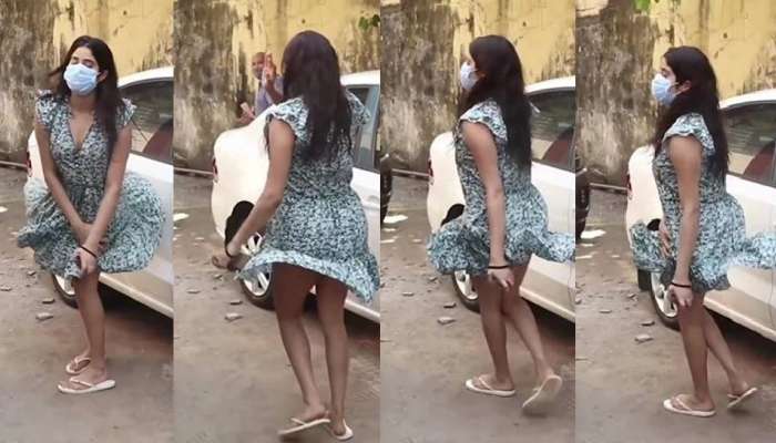 Oops Moment...હવાના ઝોંકા સાથે ઉડ્યો Janhvi Kapoor નો ડ્રેસ, VIDEO થઇ રહ્યો છે VIRAL