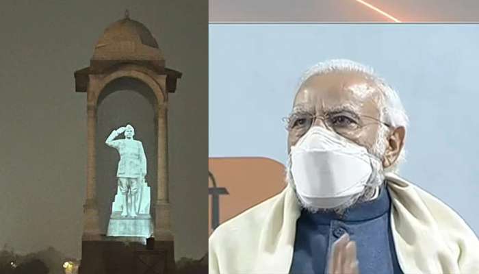 ઇન્ડીયા ગેટ પર નેતાજીનું મહાસન્માન! PM મોદીએ કર્યું હોલોગ્રામ પ્રતિમાનું અનાવરણ