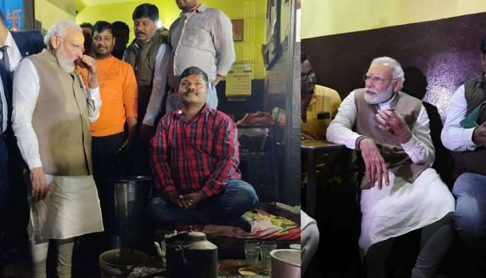 'પપ્પૂ' ની દુકાન પર PM મોદીએ લીધી ચાની ચૂસ્કી, બનારસી પાનનો પણ સ્વાદ ચાખ્યો