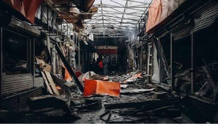 Russia Ukraine War: રશિયાના બોમ્બ ધમાકાથી ભંગાર બની ગઈ ખારકીવની માર્કેટ