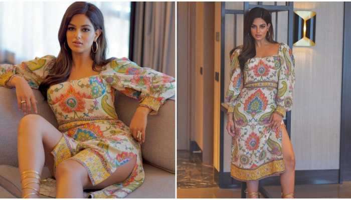 Harnaaz Kaur Sandhu: જોયો નહી હોય હરનાઝ કૌર સંધૂનો આવો અંદાજ, કાઉચ પર બેસીને આપ્યા પ