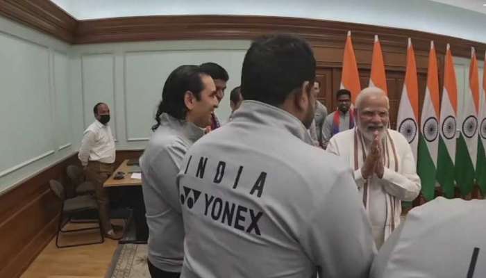 PM મોદી થોમસ કપ વિજેતા ટીમને મળ્યા, કહ્યું- 'તમે બધાએ દેશનું સૌથી મોટું સપનું પૂરું કર્યું'