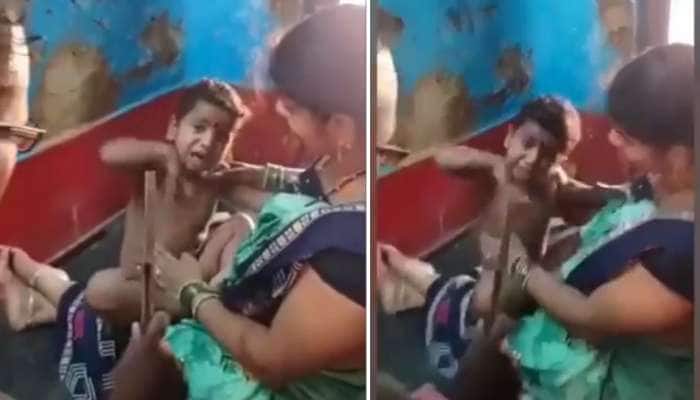 Pushpa Viral Video: પપ્પા ડંડો લઈને મારવા આવ્યા તો બાળક રડતાં રડતાં બોલ્યું- મૈ ઝૂકે