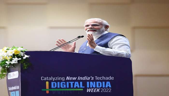 Digital India Week 2022: વિશ્વના કુલ ટ્રાન્જેક્શનમાંથી 40 ટકા ડિજિટલ ટ્રાન્જેક્શન ભારતમાં થાય છેઃ પીએમ મોદી