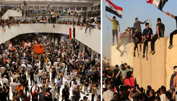Baghdad Protest: હવે ઈરાકમાં શ્રીલંકા જેવી સ્થિતિ, બગદાદની સંસદની અંદર પહોંચ્યા હજારો પ્રદર્શનકારી