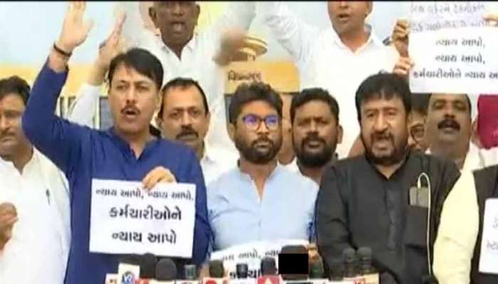 Gujarat Assembly Session : ગુજરાત વિધાનસભા સત્રમાં હોબાળો, વેલમાં ઘૂસી ગયેલા કોંગ્રેસના ધારાસભ્યોને સસ્પેન્ડ કરાયા