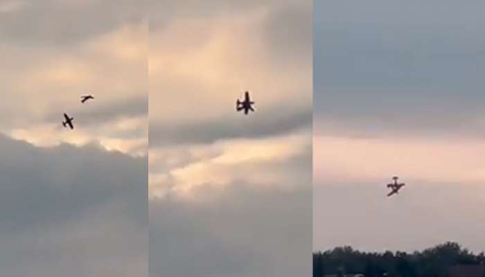 Plane Collide: આકાશમાં ઉડતા બે વિમાન ટકરાયા, બંને પાઈલટના મોત, કેમેરામાં કેદ થઈ ઘટના