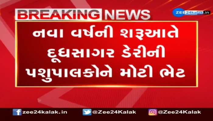 નવા વર્ષની શરૂઆતે દૂધસાગર ડેરીની પશુપાલકોને મોટી ભેટ, જુઓ વીડિયો 