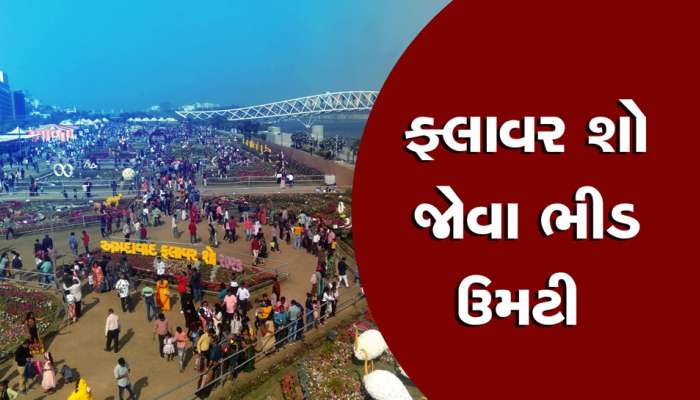 ફ્લાવર શો નિહાળવા અડધુ અમદાવાદ ઉમટ્યું, અટલ બ્રિજ ઉપર હૈયે હૈયું દળાય તેવી સ્થિતિ