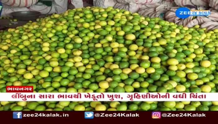 ભાવનગર : લીંબુના સારા ભાવથી ખેડૂતો ખુશ, ગૃહિણીઓની વધી ચિંતા