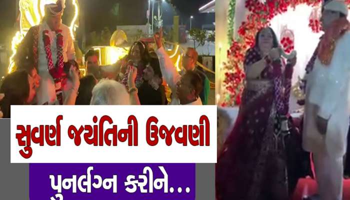 જિંદગીની અડધી પીચ પર ફરી પરણ્યું વૃદ્ધ દંપતી, વાયરલ થઈ લગ્નની તસવીરો