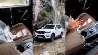 Mahindra Scorpio લઈને ફરવા ગયેલા વ્યક્તિની ઈચ્છા પર ફરી ગયુ પાણી, જુઓ વીડિયો