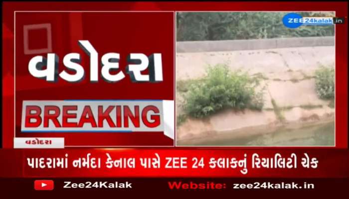 પાદરામાં નર્મદા કેનાલ પાસે zee 24 કલાકનું રિયાલિટી ચેક