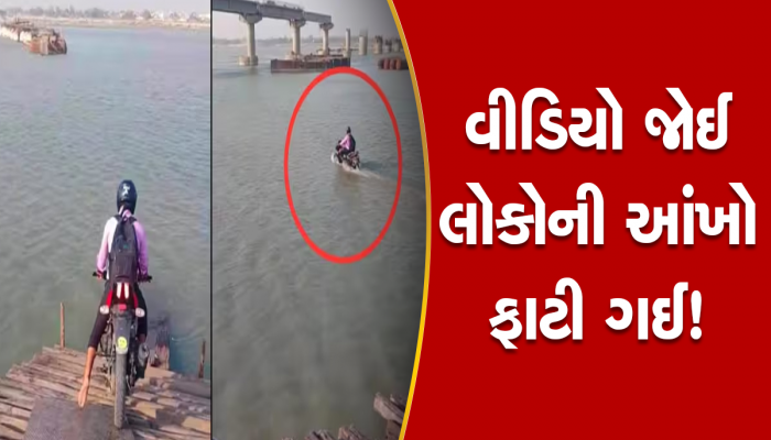 નદીમાં મોટરબોટની જેમ પાણીમાં સડસડાટ દોડાવ્યું પલ્સર, સોશિયલ મીડિયામાં VIDEO વાયુવેગે વાયરલ