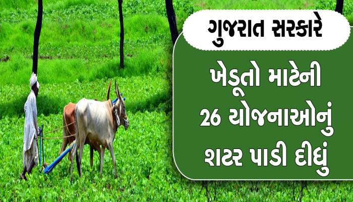 ગુજરાતના ખેડૂતોના અરમાનો પર પાણી ફરી વળ્યું, સરકારે બંધ કરી 26 યોજના