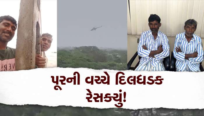 જામનગરમાં પૂરમાં ફસાયેલા બે ખેતમજૂરોનું દિલધડક રેસ્ક્યું! જુઓ વીડિયો