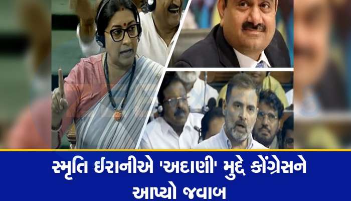 તમે જાણો છો Congressએ અત્યાર સુધી અદાણીને શું આપ્યું? સ્મૃતિ ઈરાનીએ સંસદમાં રજેરજની વિગતો આપી