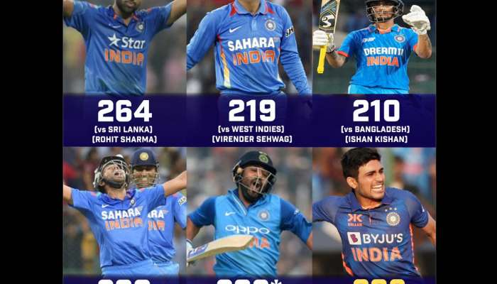 વિશ્વમાં ભારતનો દબદબો, આ 5 ખેલાડી ફટકારી ચૂક્યા છે 200 રન, રોહિતના નામે 3 બેવડી સદી
