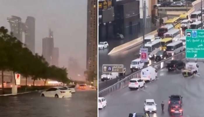 ધોધમાર વરસાદના લીધે દુબઇમાં આવ્યું પૂર, પાણી તરતી જોવા મળી ગાડીઓ, વીડિયો વાયરલ