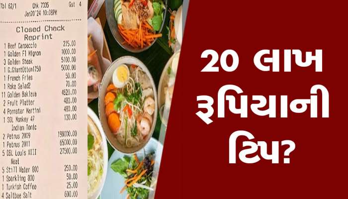  Viral Video: રેસ્ટોરન્ટનું આ બિલ કાચાપોચા બિલકુલ ન જૂએ, રકમ જાણીને આંખો પહોળી થશે, ટિપમાં 20 લાખ રૂપિયા!