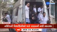 સાબરકાંઠામા નર્સિંગ કોલેજની ઘોર બેદરકારી; એમ્બ્યુલન્સમા વિદ્યાર્થિનીઓ કરે છે મુસાફરી