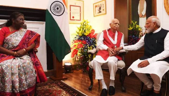 રાષ્ટ્રપતિ મુર્મૂ અને PM મોદીએ લાલકૃષ્ણ અડવાણીના ઘરે જઈને તેમને 'ભારત રત્ન' આપ્યો