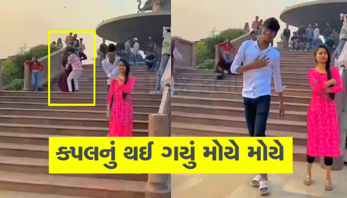 પાર્કમાં રીલ બનાવી રહ્યું હતું કપલ, પાછળ તો જોયું જ નહિ, થઈ ગયો ખેલ