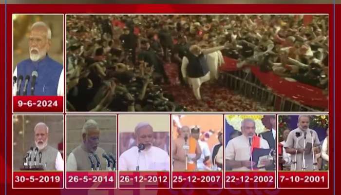 ઐતિહાસિક ઘટનાઓની એક નાનકડી ઝલક, જુઓ 7 વખત શપથ લેવાનો PM મોદીનો અંદાજ