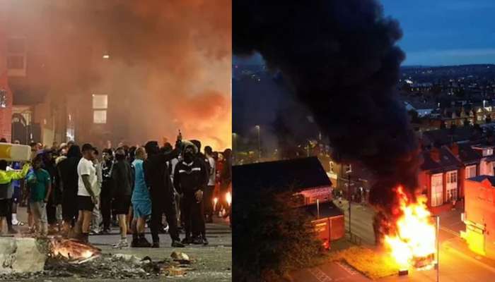 બ્રિટનના લીડ્સમાં તોફાન ફાટી નીકળ્યા, રસ્તાઓ પર ઉત્પાત, આગજની અને હિંસા, જુઓ Video