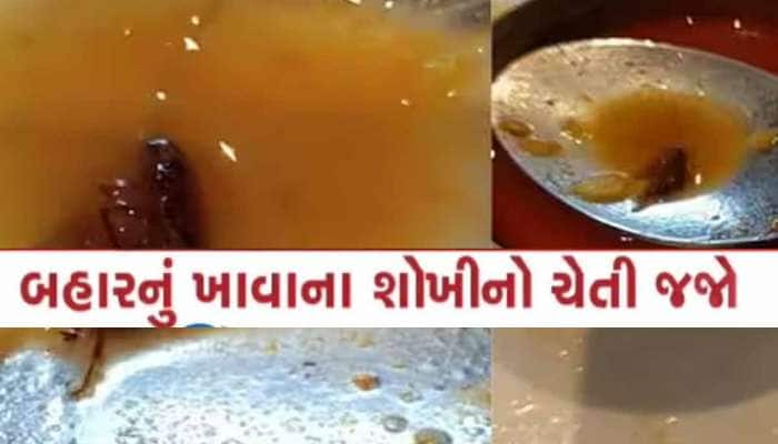 VIDEO: અમદાવાદની ખ્યાતનામ હોટલના સાંભારમાંથી નીકળ્યો વંદો; 5 સ્ટાર હોટલની વાનગી ખાતા