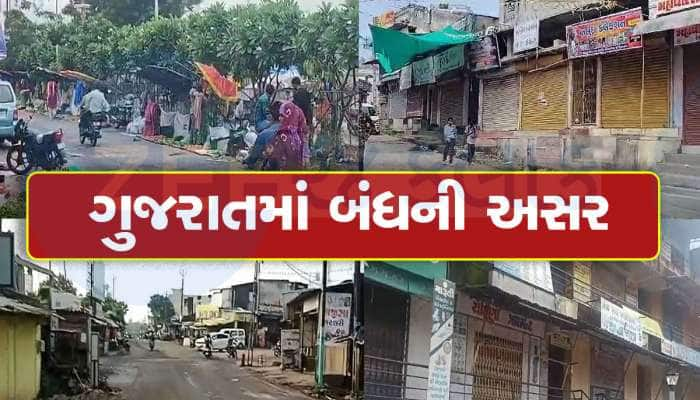 Photos: ગુજરાતના આ વિસ્તારોમાં જોવા મળી બંધની વ્યાપક અસર; લોકો સ્વયંભૂ જોડાયા