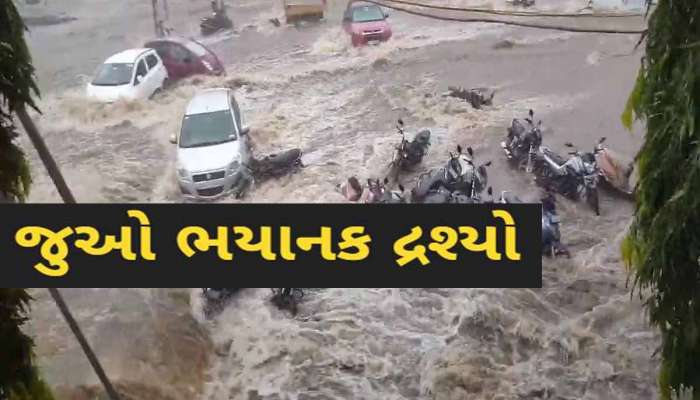 ગિરનારમાં આભ ફાટ્યું! ભવનાથમાં પાણીનાં ડરામણાં દૃશ્યો, પર્વત પરથી ધોધ વહેતા થયા