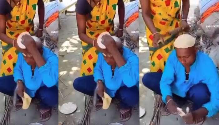 Viral Video: હાઈ લા...પતિના ટાલિયાપણાનો આવો સદઉપયોગ? વીડિયો જોઈને લોકો દંગ રહી ગયા