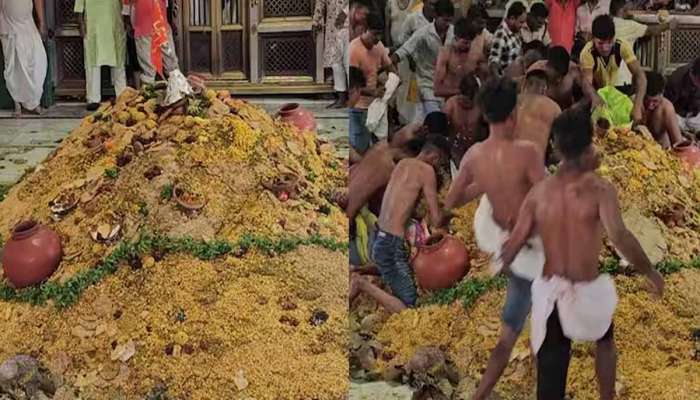 ડાકોરમાં નૂતન વર્ષની અનોખી ઉજવણી: 80 ગામના લોકો 151 મણનો અન્નકૂટ લૂંટીને લઈ ગયા