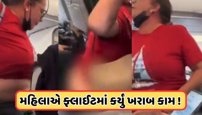 Viral Video: ફ્લાઇટમાં મહિલાએ કપડાં ઉતારીને કર્યું શરમજનક કૃત્ય, લોકો થયા પરેશાન