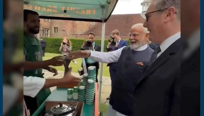 PM મોદી અને કીર સ્ટાર્મરની 'ચાય પે ચર્ચા', VIDEO થયો વાયરલ...