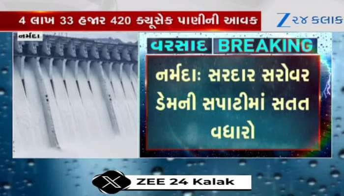 સરદાર સરોવર ડેમની સપાટી 133.48 મીટરે પહોંચી, વધુ વિગતો માટે જુઓ વીડિયો