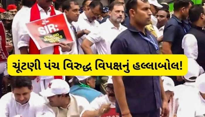 SIR અને 'મત ચોરી' વિરુદ્ધ વિપક્ષની EC ઓફિસ સુધી કૂચ, રાહુલ ગાંધીની અટકાયત