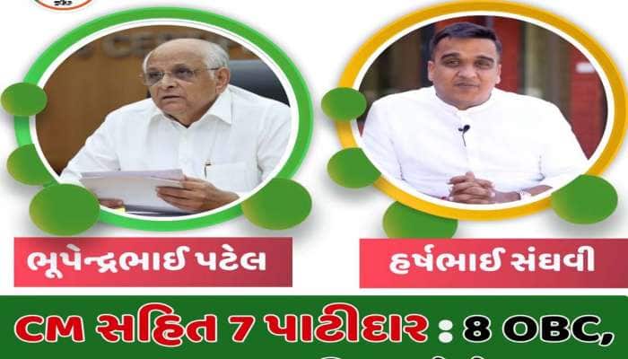 દાદાના દમદાર મંત્રીમંડળમાં 8 પટેલ, 8 OBC, 3 SC, 4 STને મળ્યું સ્થાન, આ રહ્યું લિસ્ટ