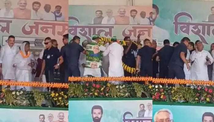 VIDEO:મંચ પર માંડ-માંડ બચ્યા CM નીતીશ કુમાર,સુરક્ષાકર્મીઓએ સમયસર ટાળ્યો મોટો અકસ્માત