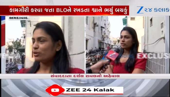 SIRની પ્રક્રિયા દરમિયાન લોકોને ઘરે ઘરે ફોર્મ આપવા ગયેલા BLOને કૂતરું કરડી ગયું