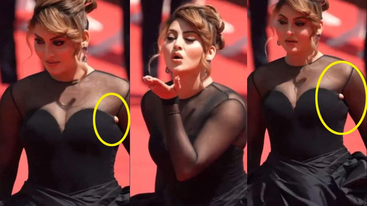 Urvashi Rautela Wardrobe Malfunction At Cannes